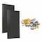 Triton Products (2) Black 24 In. W x 42 In. H x 1/4 In. D High Density Fiberboard Round Hole Pegboards with Mounting Hardware PEG2-BLK - alternate 1